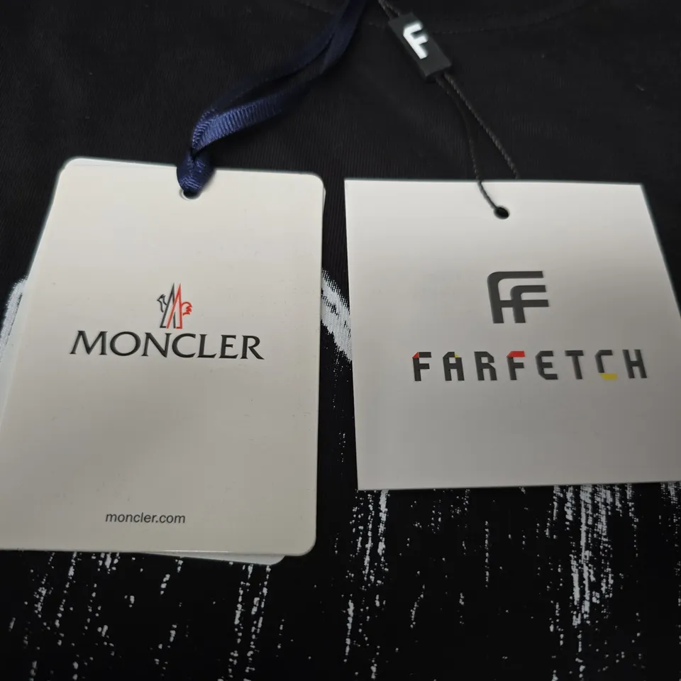 BLACK MONCLER LOGO TEE SIZE M 