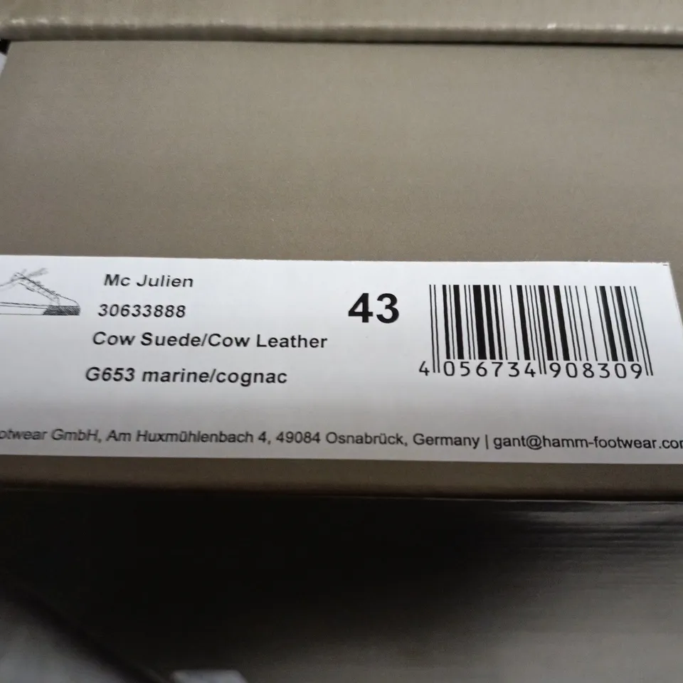 GANT MC JULIEN NAVY SUEDE/COW LEATHER TRAINERS – UK 9 (EU 43)