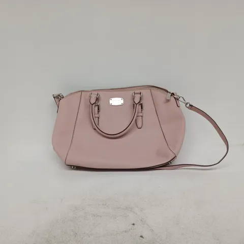 MICHAEL KORS PINK LEATHER BAG WITH HANDLES AND SHOULDER STRAP