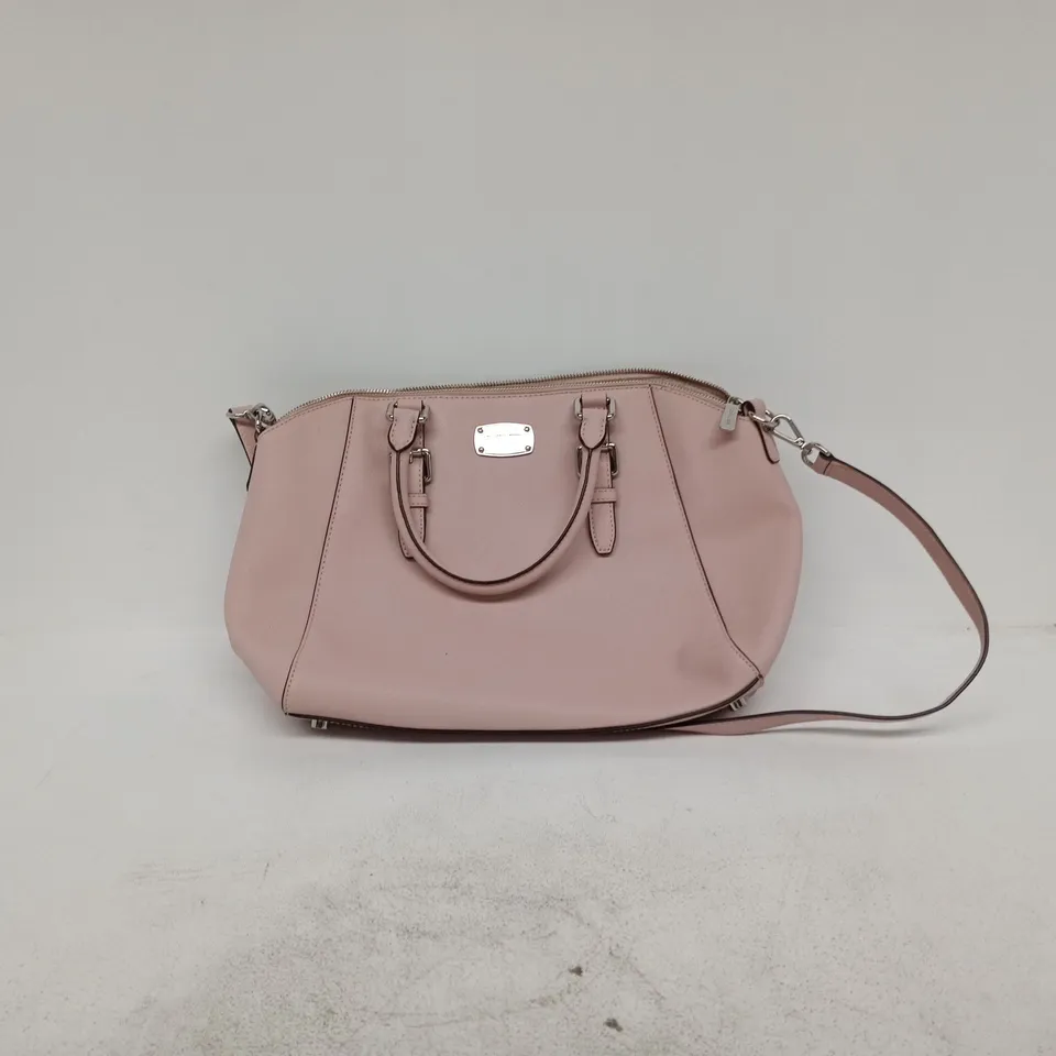 MICHAEL KORS PINK LEATHER BAG WITH HANDLES AND SHOULDER STRAP