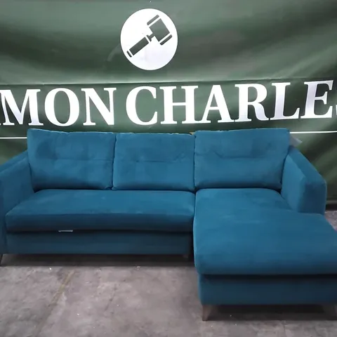 QUALITY BRITISH DESIGNER LOUNGE CO. DRAGON EYE FABRIC CHAISE CORNER SOFA