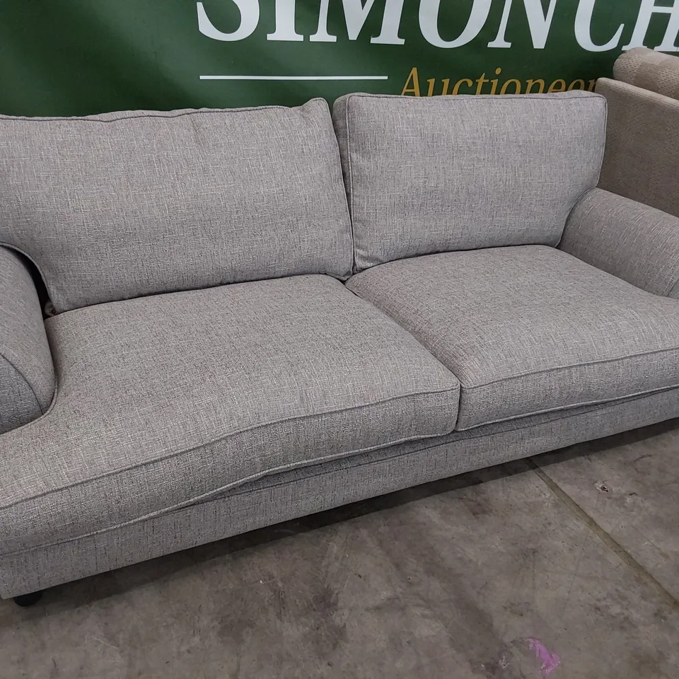 QUALITY BRITISH DESIGNER LOUNGE Co. FOUR SEATER SOFA GREY FABRIC 