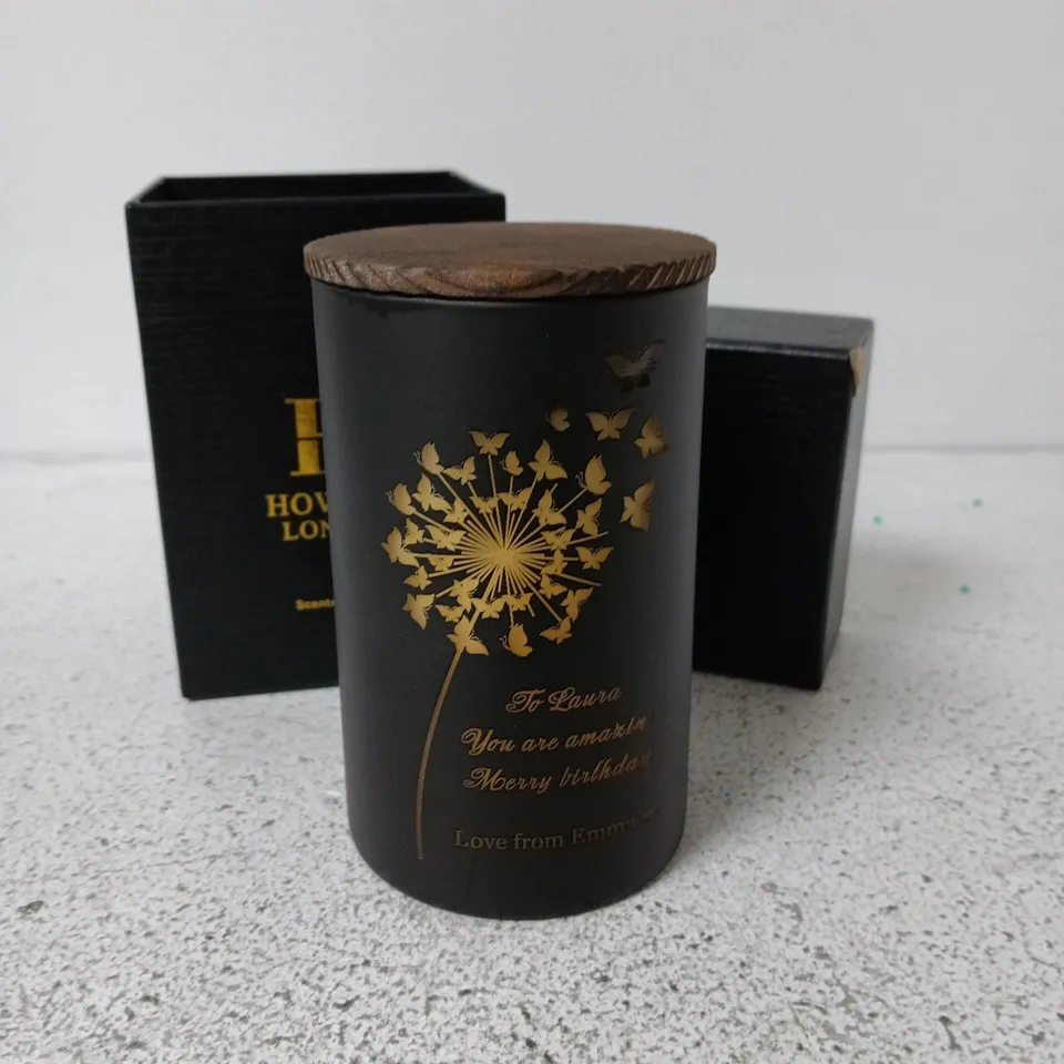 HOWSON LONDON SCENTED CANDLE – PERSONALISED BIRTHDAY GIFT (TO LAURA)