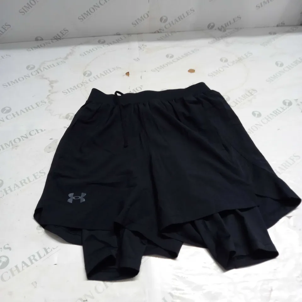 UNDER ARMOUR 2-IN-1 RUNNING SHORTS SIZE S/M