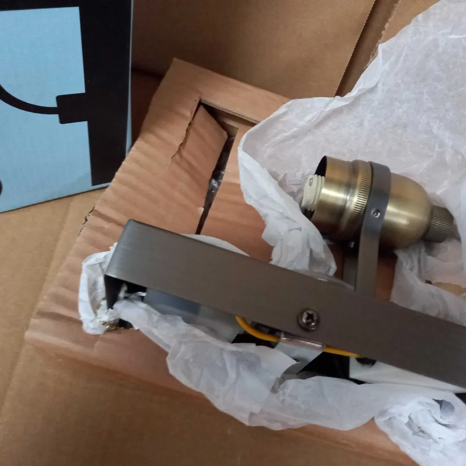 BOXED JOHN LEWIS PEWTER BISTRO BATHROOM WALL LIGHT