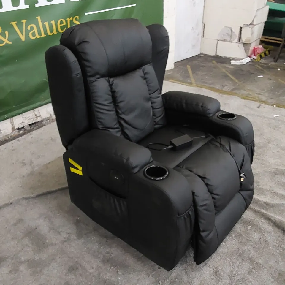 DESIGNER VEGAN LEATHER ELECTRIC RECLINER 