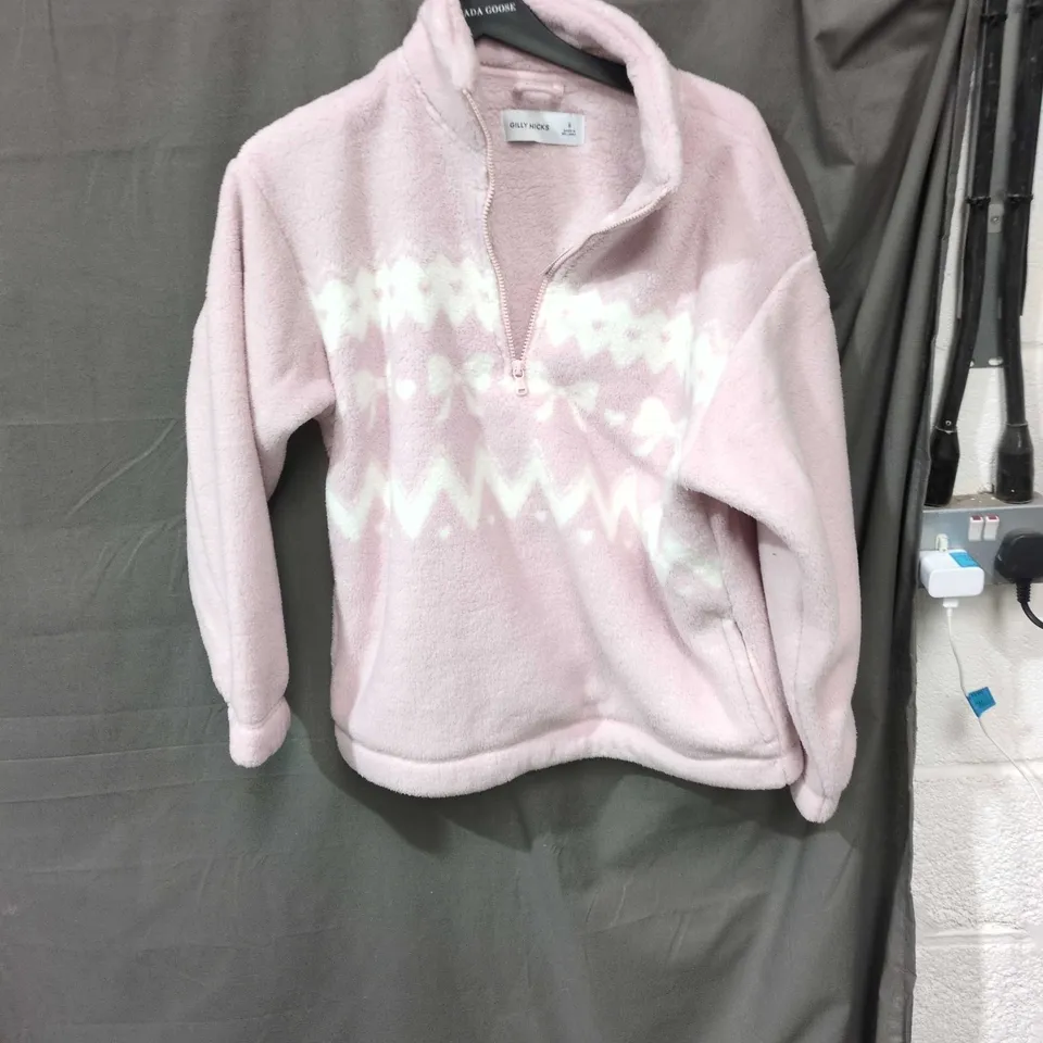 GILLY HICKS PINK FLEECE HALF-ZIP PULLOVER – SIZE S (WOMEN)