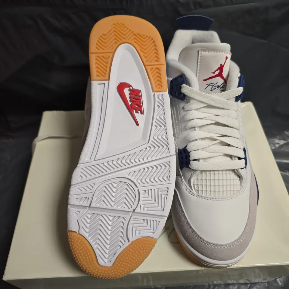 AIR JORDAN 4 RETRO SP SUMMIT WHITE/WHITE-NAVY SNEAKERS – UK 5.5 (US 6) (VERIFY SIZE)