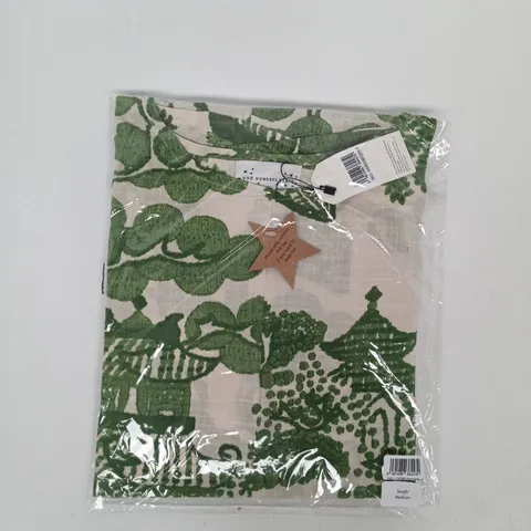 ONE HUNDRED STARS GIANT WILLOW GREEN OBI DRESS SIZE SMALL/MEDIUM