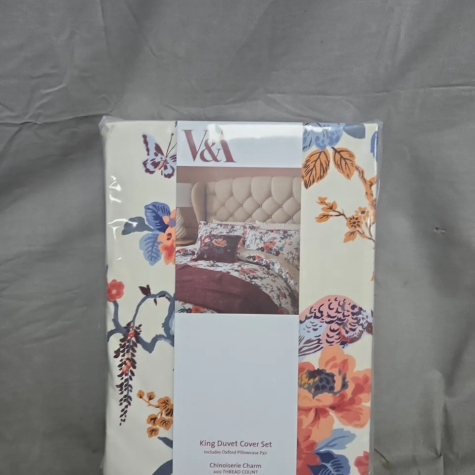 V&A KING DUVET COVER SET – CHINOISERIE CHARM