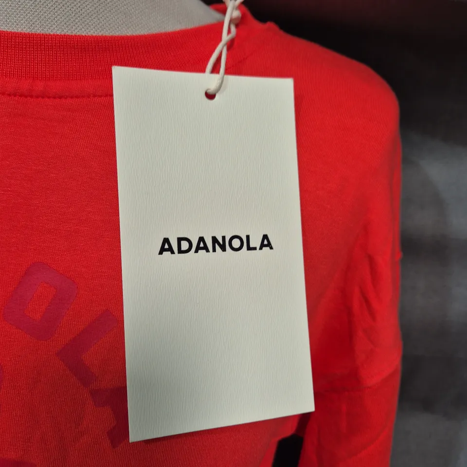 Adanola Campus Modal-Blend Crop Sweatshirt – Apple Red/Marshmallow