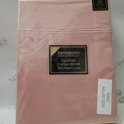 BRAND NEW BELLEDORM EGYPTIAN COTTON 400 THREAD COUNT DOIBLE DUVET COVER -PINK-