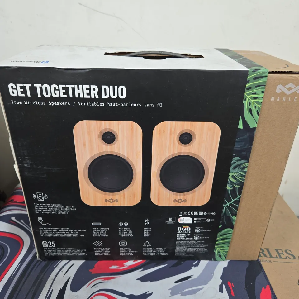 HOUSE OF MARLEY GET TOGETHER DUO WIRELESS BLUETOOTH SPEAKERS