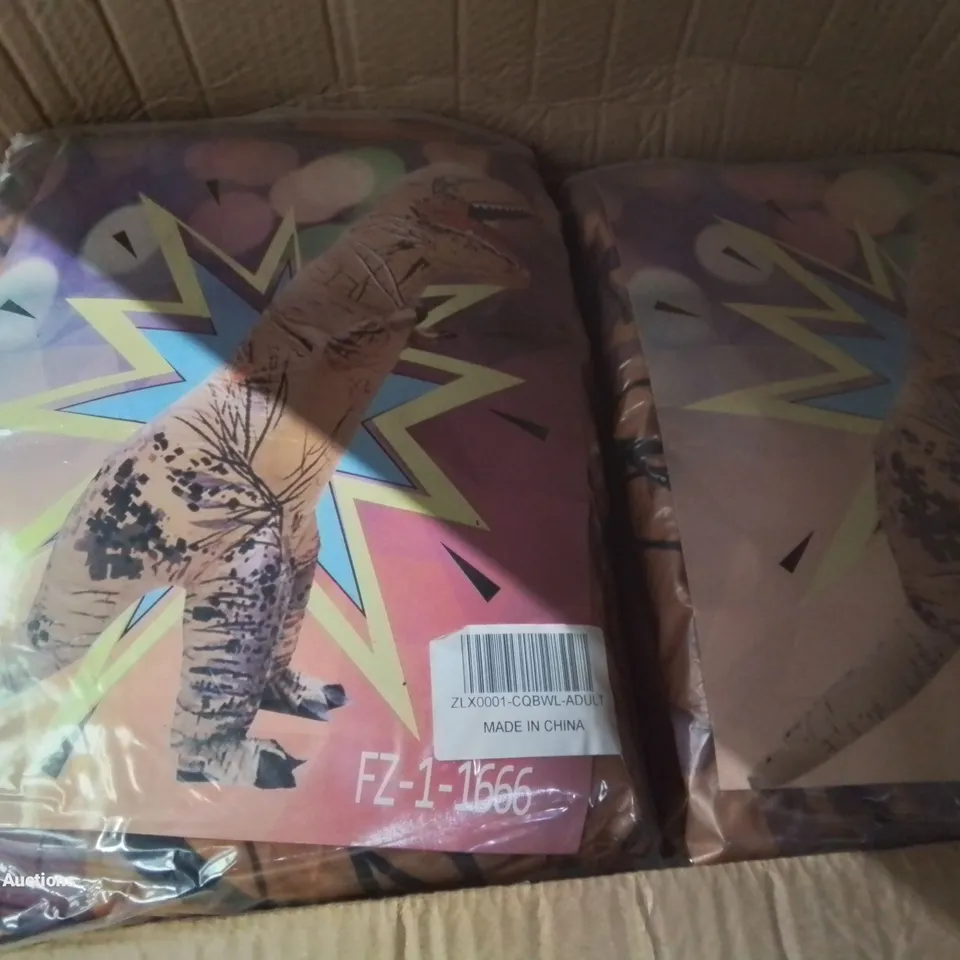 A BOX OF APPROXIMATELY 20 DINOSAUR DRESS UP OUTFITS 