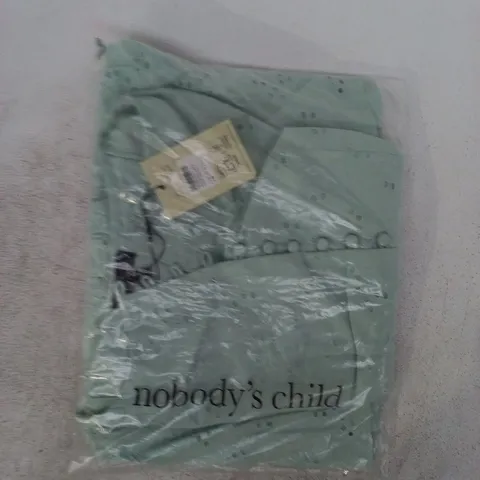 BAGGED NOBODY'S CHLID CLAUDIA MINI DRESS IN MINT GREEN SIZE UK 8