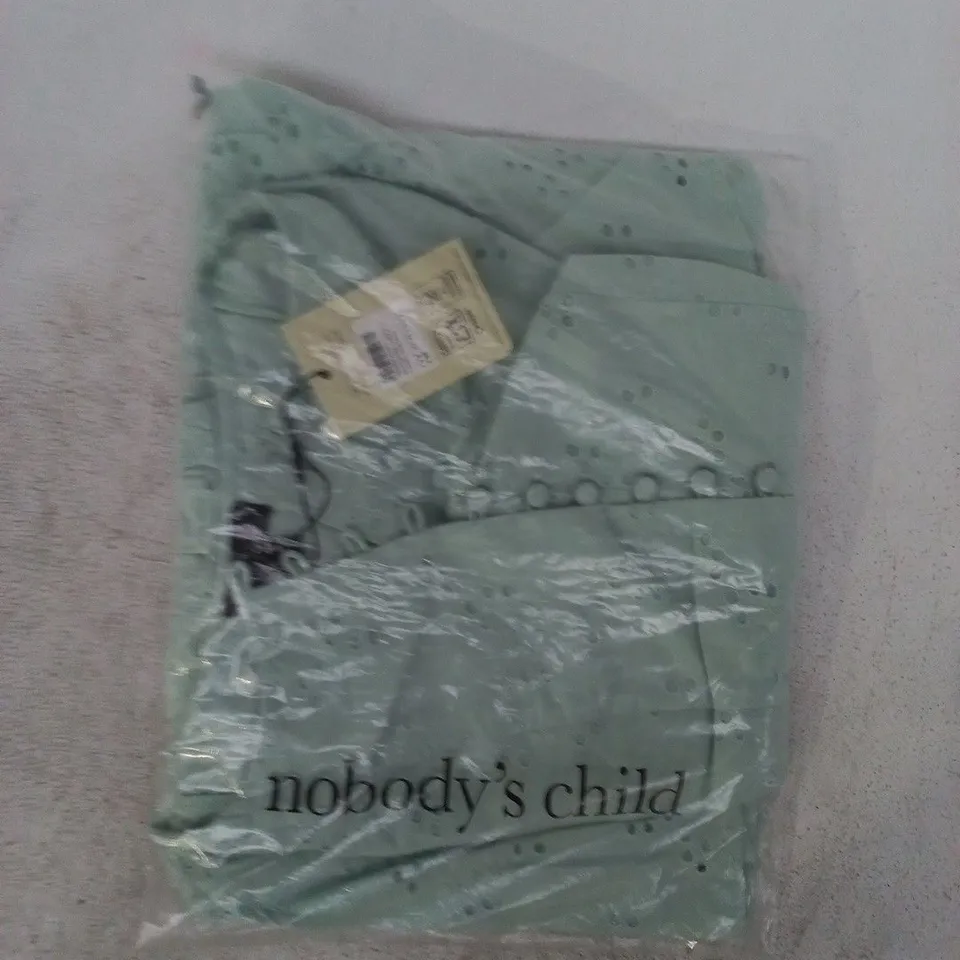 BAGGED NOBODY'S CHLID CLAUDIA MINI DRESS IN MINT GREEN SIZE UK 8