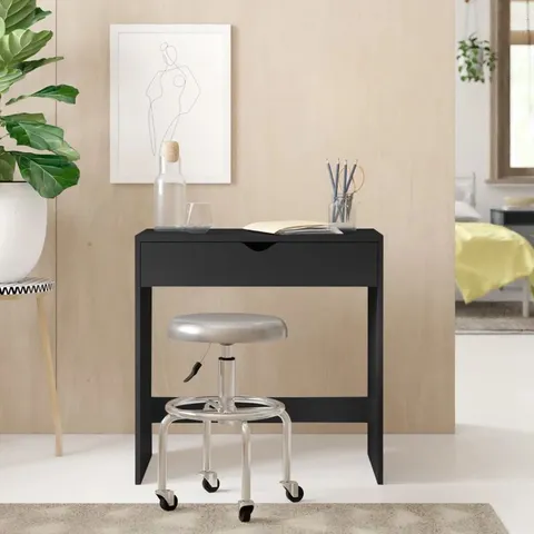 BOXED WILMA 75CM W RECTANGULAR WRITING DESK - BLACK (1 BOX)