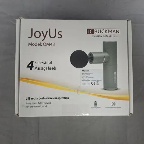BOXED JC BUCKMAN JOYUS OM43 MINI MASSAGE GUN