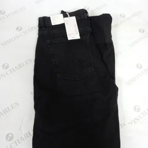 MNG WIDE LEG BLACK DENIM JEANS SIZE 40