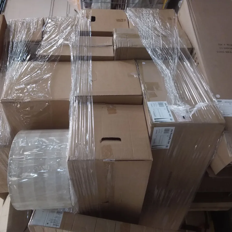 PALLET OF APPROXIMATELY 15 BOXES OF ASSORTED LAMPSHADES 