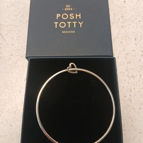 POSH TOTTY DESIGNS HEART BANGLE STERLING SILVER