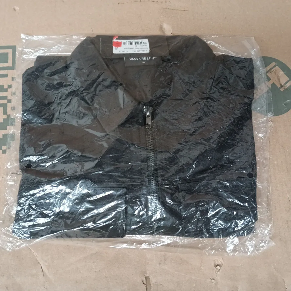 BAGGED CLOSURE SMART UTILITY OVERSHIRT IN BLACK SIZE MEDIUM