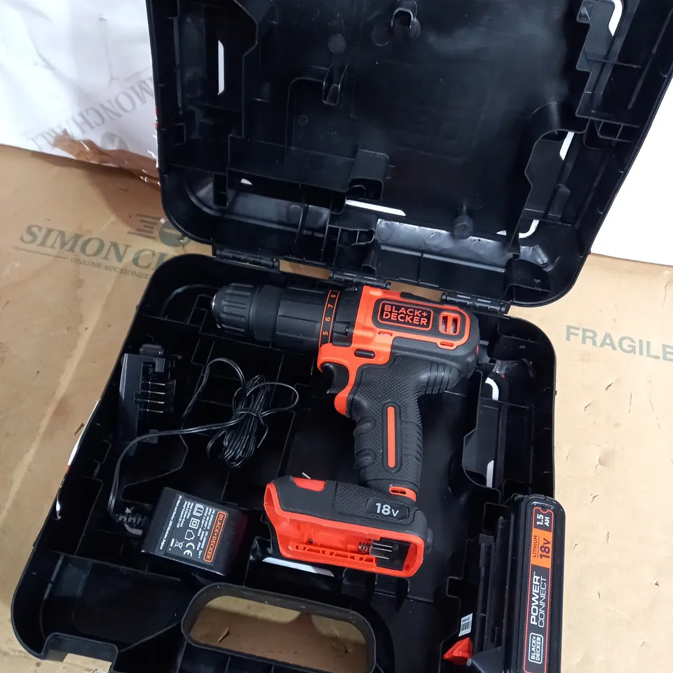 BLACK+DECKER BATTERY POWERED DRILL 