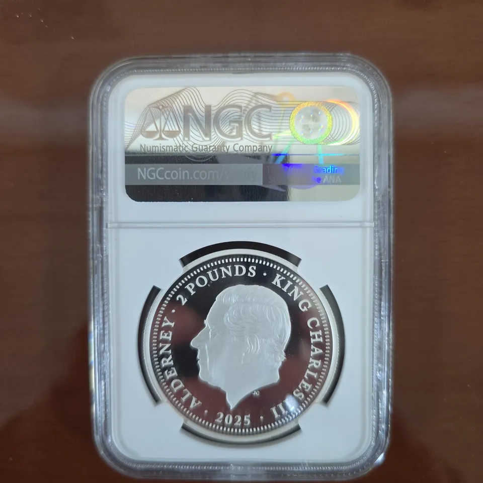 2025 ALDERNEY 1OZ £2 UNA & THE LION ULTRA HIGH RELIEF SILVER PROOF COIN 