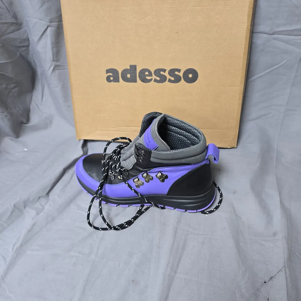 ADESSO HIKING BOOTS – PURPLE & BLACK, HIGH-TOP-SIZE 39