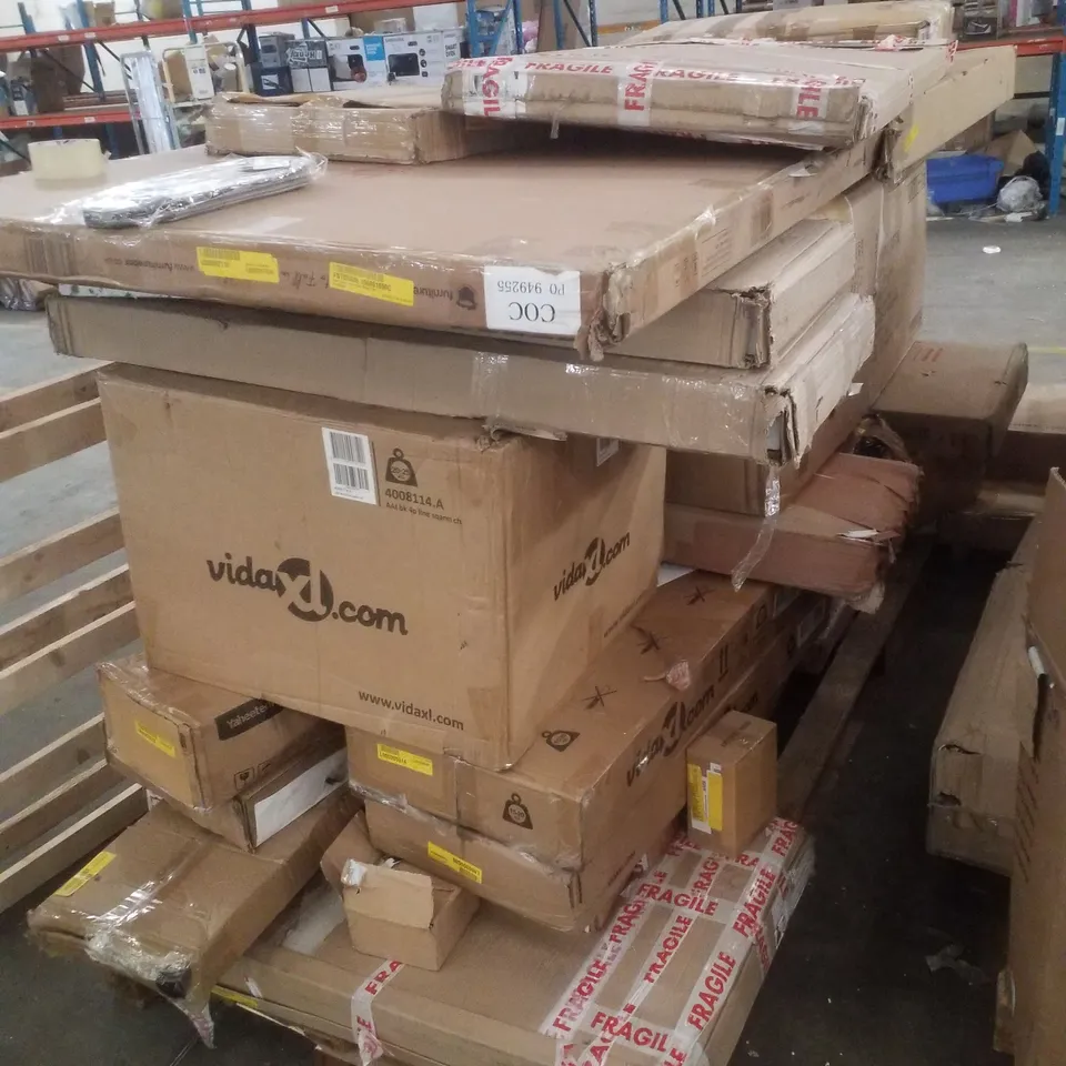 PALLET CONTAINING ASSORTED FLATPACK FURNITURE PARTS 
