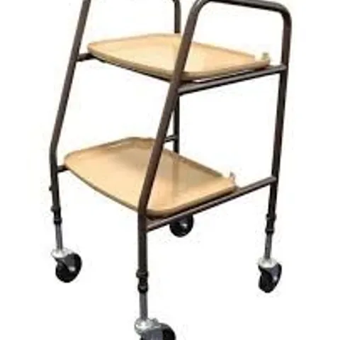 BOXED NRS-UK FLATPACK HOME HELPER HEIGHT ADJUSTABLE TROLLEY