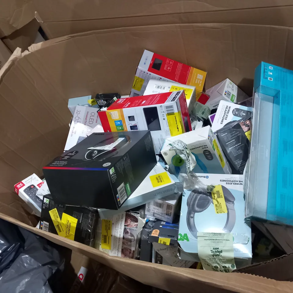 LARGE BOX OF ASSORTED ELECTRICAL GOODS TO INCLUDE;