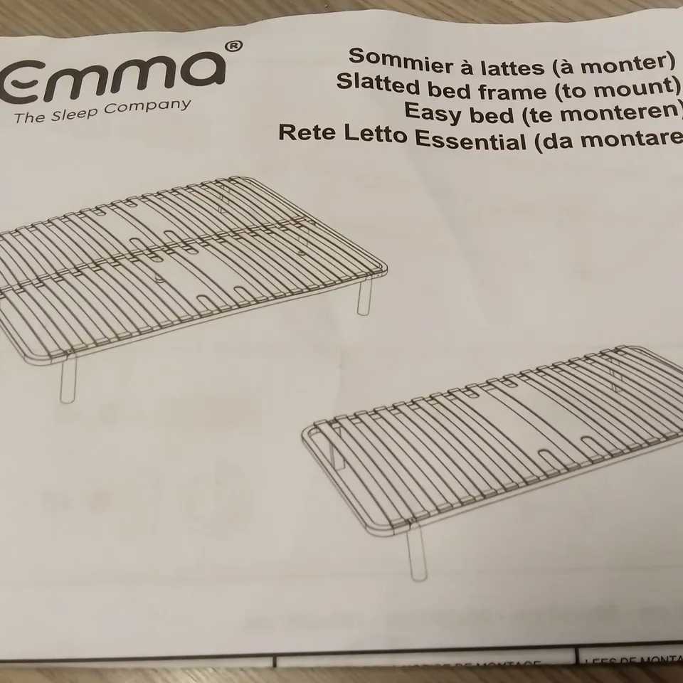 BRAND NEW BOXED EMMA SLATTED BED FRAME - 150 x 200 KING SIZE (1 BOX)