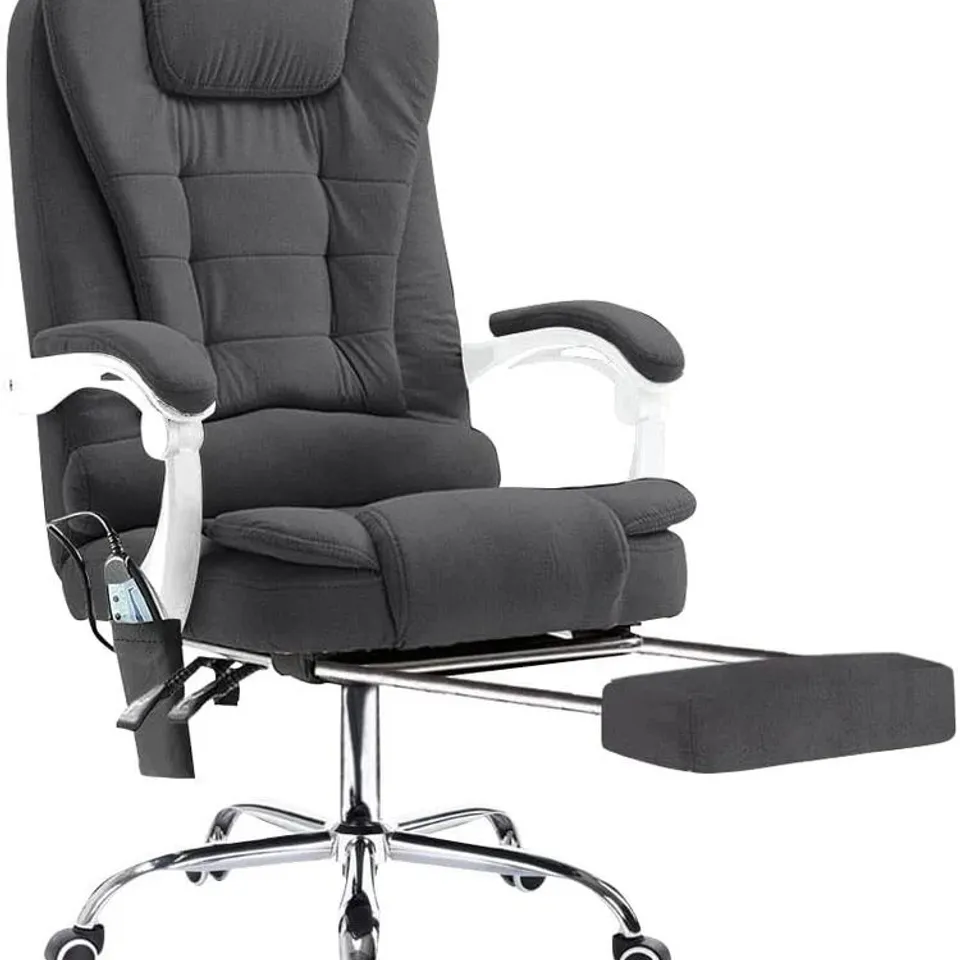 BOXED MASSAGE CHAIR IN DARK GREY (UNTESTED)