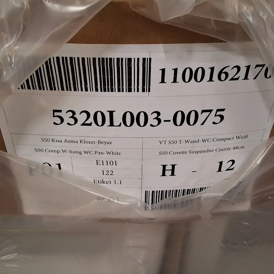 PALLET CONTAINING APPROXIMATELY 12 VITRA S50 WHITE WALL HUNG SHORT PROJECTION WC PANS - 360×480MM