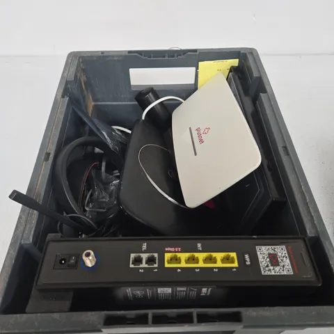 APPROXIMATELY 10 ASSORTED ELECTRICAL PRODUCTS TO INCLUDE ROUTER, HEADSET, REPLACEMENT REMOTES ETC 