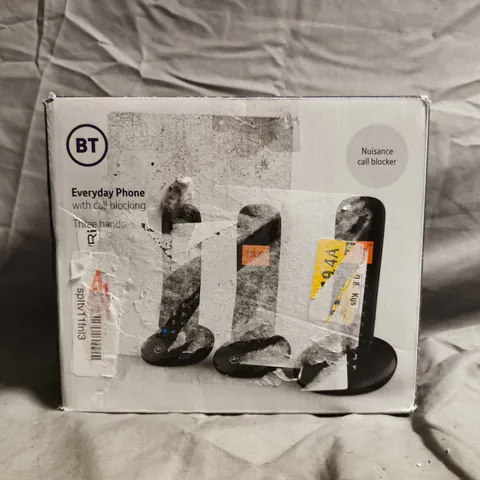 BOXED BT EVERYDAY PHONE WITH CALL BLOCKING – 3 HANDSETS