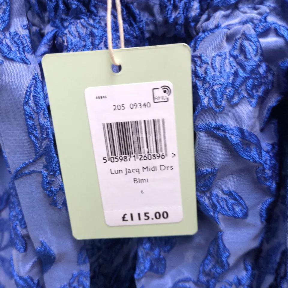 SISTER JANE BLUE LACE DRESS WITH PUFF SLEEVES