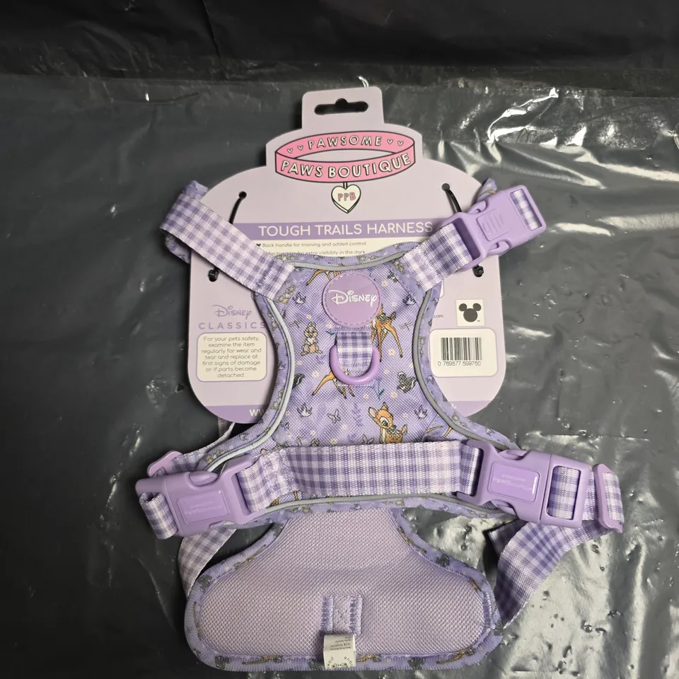 DISNEY BAMBI TOUGH TRAILS DOG HARNESS – MEDIUM, PURPLE (PAWSOME PAWS BOUTIQUE)