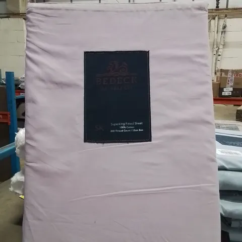X6 BEDECK SUPER KINGSIZE FITTED SHEET -PINK-