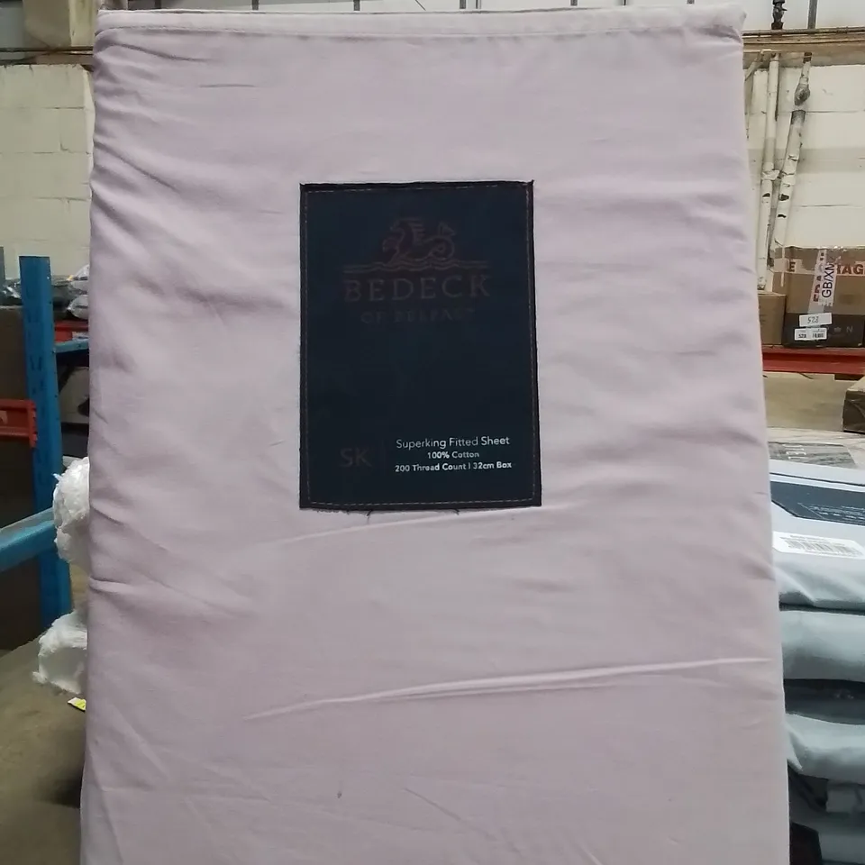 X6 BEDECK SUPER KINGSIZE FITTED SHEET -PINK-
