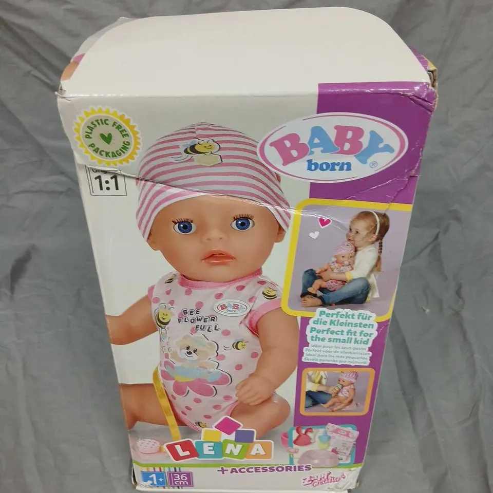 BABY BORN LENA 36 CM DOLL WITH ACCESSORIES – BOXED