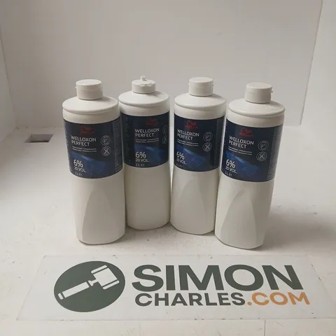 4X WELLOXON PERFECT CREME DEVELOPER 6% 20VOL (1L)