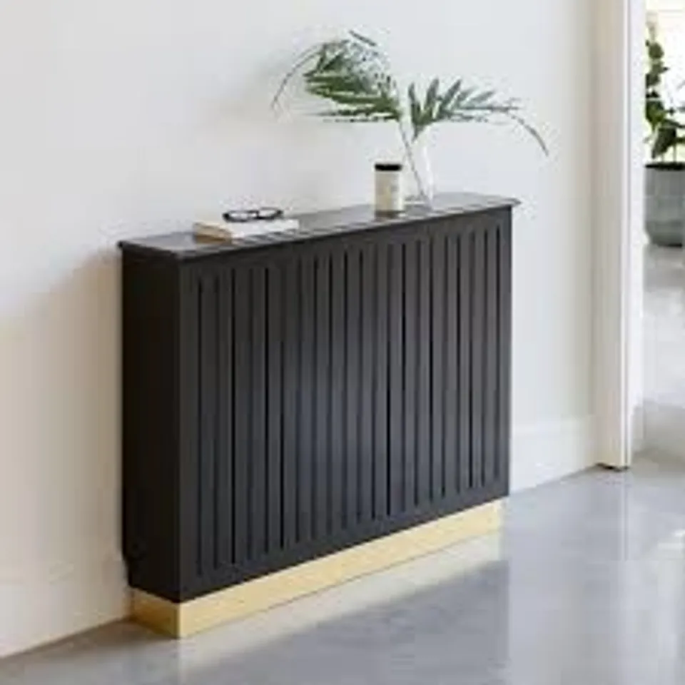 BOXED LAURA JAMES LLIANA MEDIUM RADIATOR COVER - CHARCOAL GREY (1 BOX)