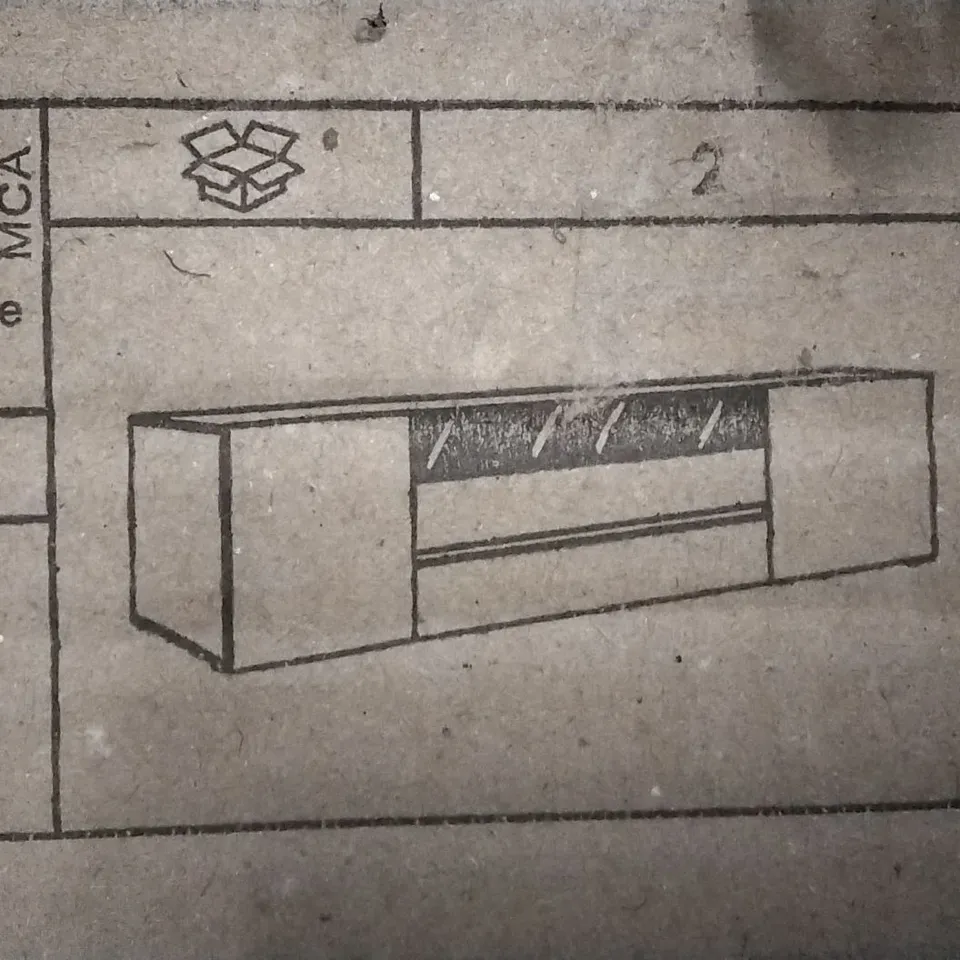 BOXED VICENZA WHITE LOWBOARD SIDE UNIT (1 OF 2 BOXES)