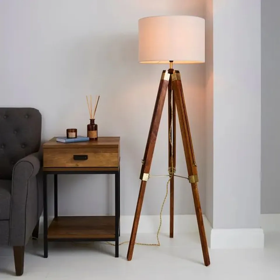 BOXED TRIO TRIPOD FLOOR LAMP - NATURAL