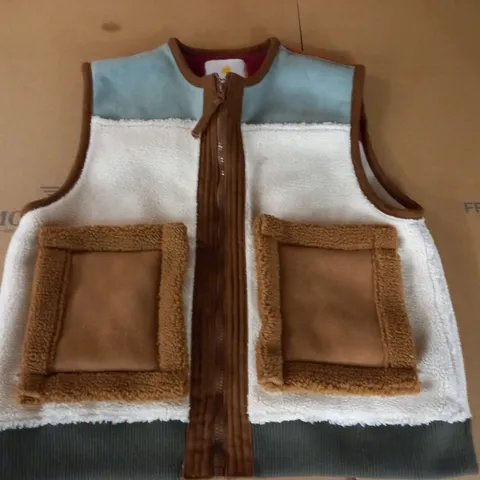 L.F.MARKY ZIP THROUGH VEST IN MULTI - S