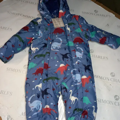 JOHN LEWIS DINOSAUR PRINT SNOWSUIT SIZE 9-12 MONTHS