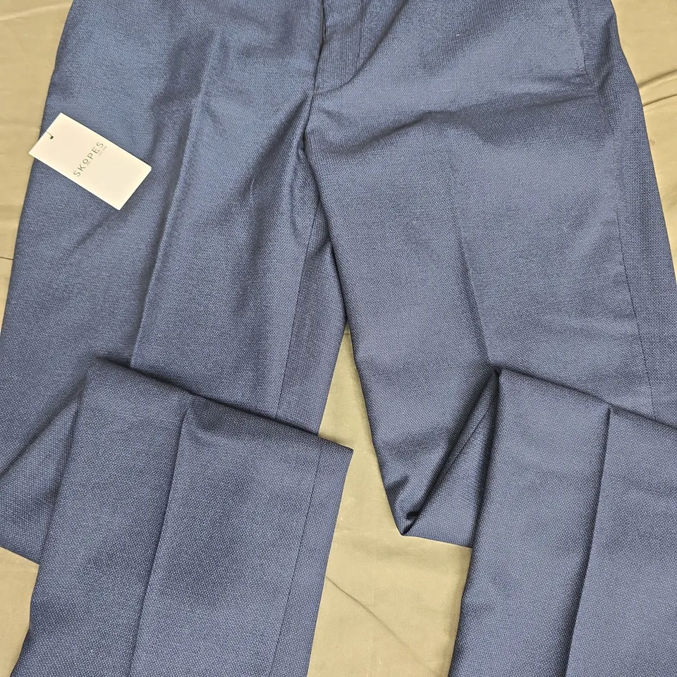 SKOPES TAILORED FIT NAVY HARCOOURT TROUSERS - 34R