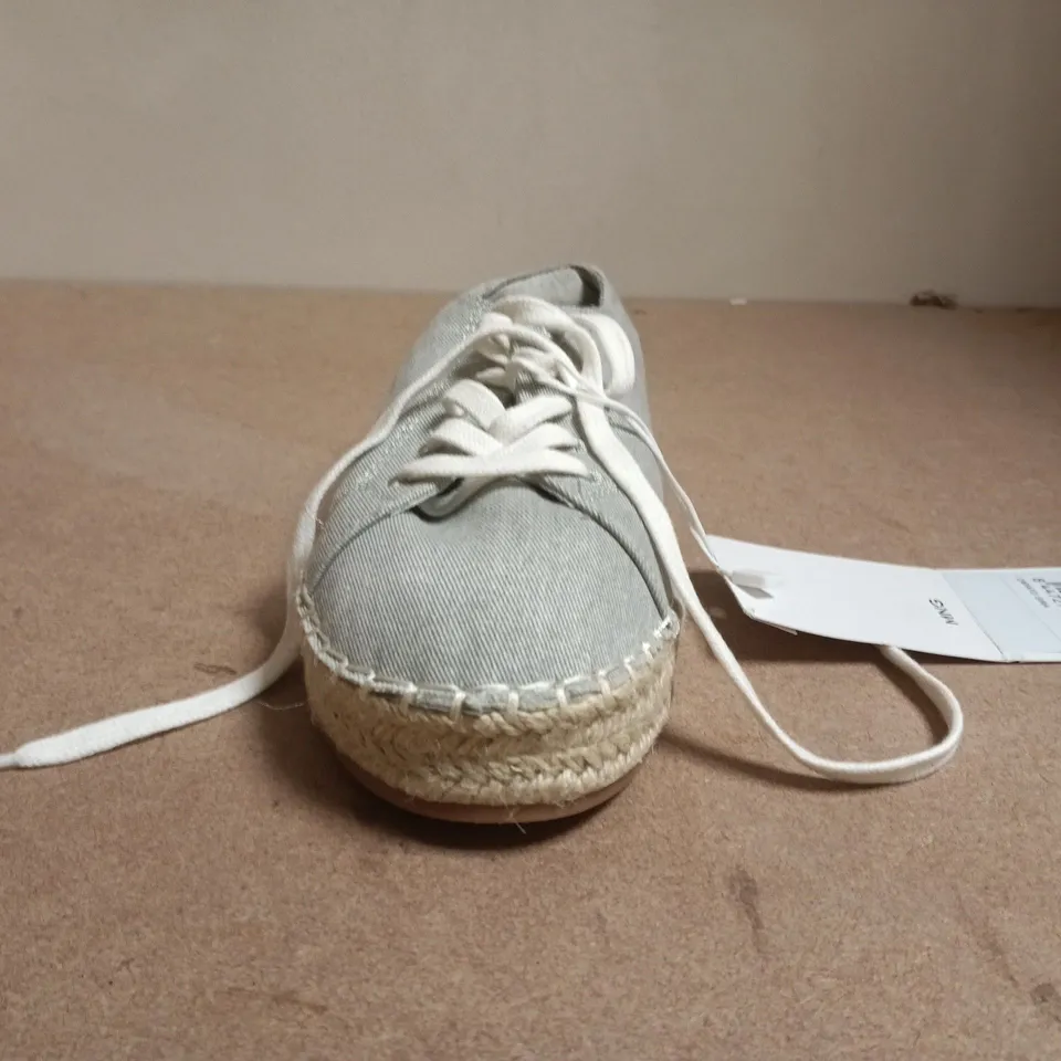 BOXED PAIR OF MANGO SHOES IN PALE BLUE SIZE EU 34